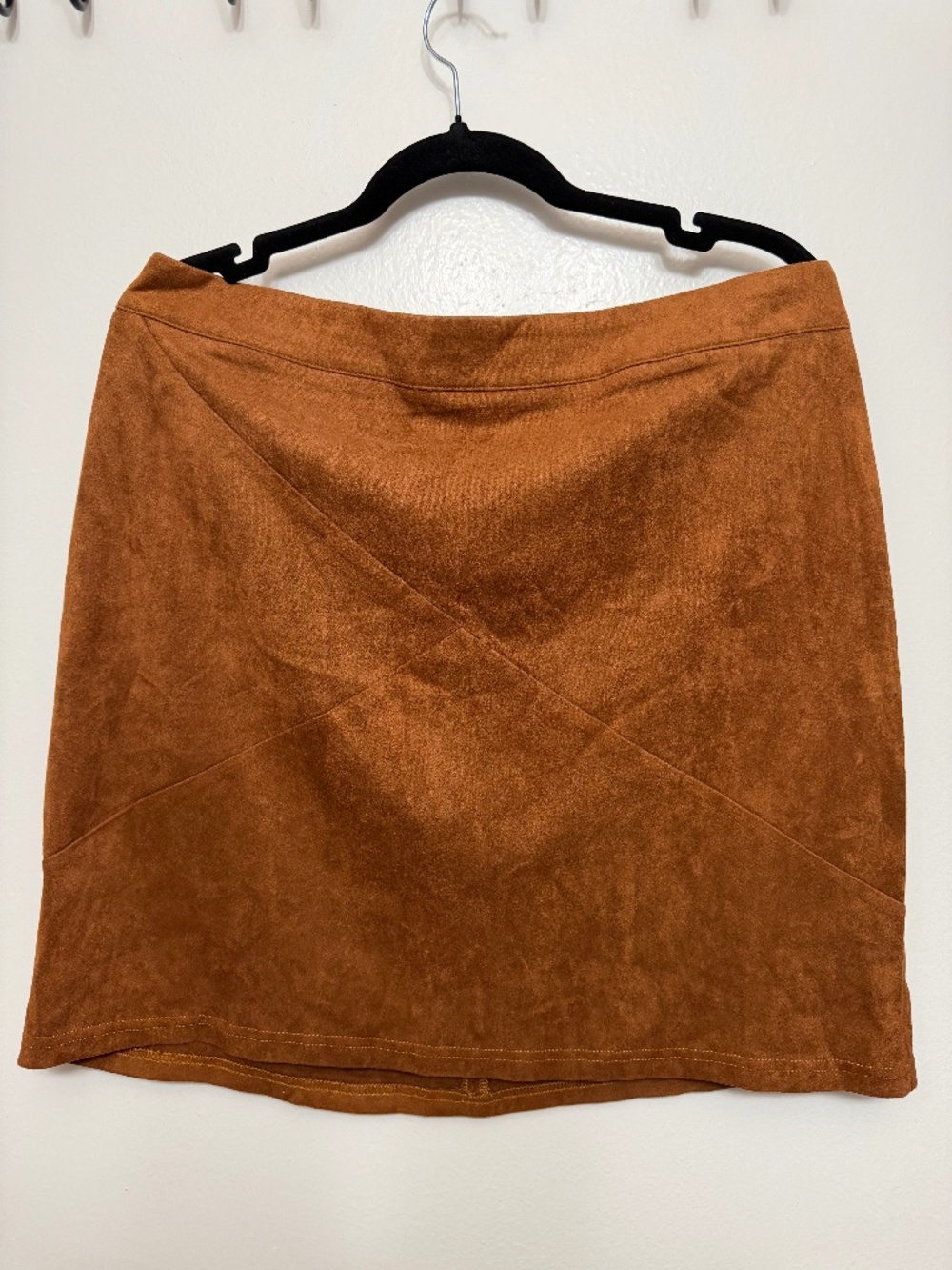 MANGOPOP mini faux high waist suede skirt - Size XXL